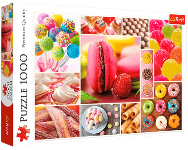 Rompecabezas Collage de Postres 1000 Piezas. Marca Trefl