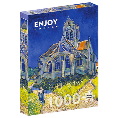 Van Gogh - La Iglesia de Auvers Sur Oise: Rompecabezas 1000 Piezas. Marca Enjoy Puzzle