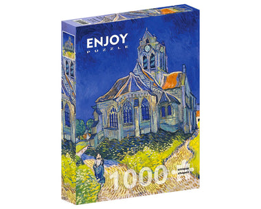 Van Gogh - La Iglesia de Auvers Sur Oise: Rompecabezas 1000 Piezas. Marca Enjoy Puzzle