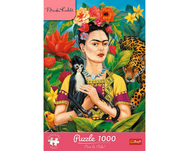 Rompecabezas Frida Kahlo- Retrato en la Jungla. 1000 Piezas Marca Trefl