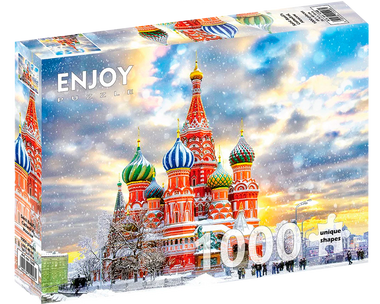Catedral de San Basilio, Moscú - Rompecabezas 1000 Piezas. Marca Enjoy Puzzle
