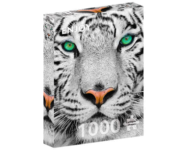 Tigre Blanco Siberiano: Rompecabezas 1000 Piezas. Marca Enjoy Puzzle