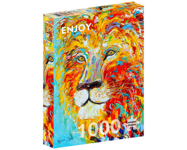 León Colorido: Rompecabezas 1000 Piezas. Marca Enjoy Puzzle