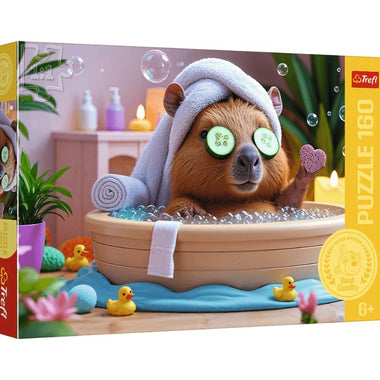 Rompecabezas Capibara en el Spa 160 Piezas Marca Trefl