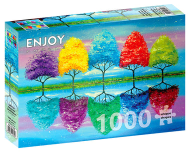 Olha Darchuk - Cada Árbol Tiene su Colorido: Rompecabezas 1000 Piezas. Marca Enjoy Puzzle