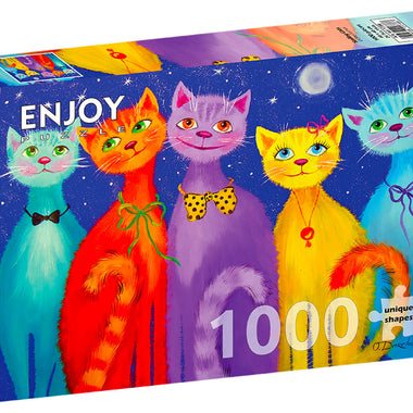 Gatos Sonrientes: Rompecabezas 1000 Piezas. Marca Enjoy Puzzle