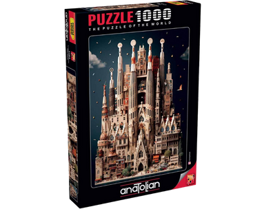 Rompecabezas La Sagrada Familia. 1000 piezas Marca Anatolian