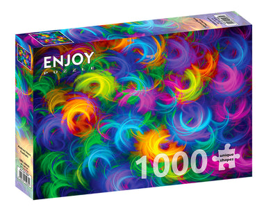 Plumas de Neón: Rompecabezas 1000 Piezas. Marca Enjoy Puzzle