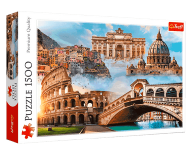Rompecabezas Lugares Favoritos de Italia. 1500 Piezas Marca Trefl