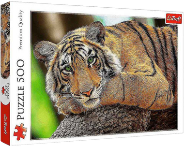 Rompecabezas Retrato de Tigre. 500 Piezas Marca Trefl