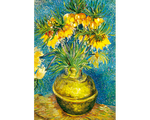 Rompecabezas Van Gogh Fritillarias En Un Jarrón De Cobre 1000 Piezas. Marca Ricordi