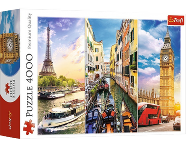 Rompecabezas Viaje Alrededor de Europa 4000 Piezas. Marca Trefl