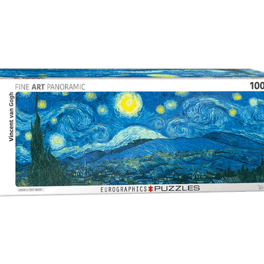 Van Gogh: Noche Estrellada: Rompecabezas Panorámico 1000 Piezas Eurographics