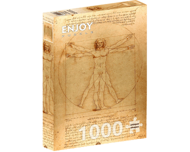 Leonardo da Vinci - El Hombre de Vitruvio: Rompecabezas 1000 Piezas. Marca Enjoy Puzzle
