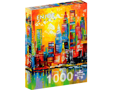 Nueva York Brillante: Rompecabezas 1000 Piezas. Marca Enjoy Puzzle