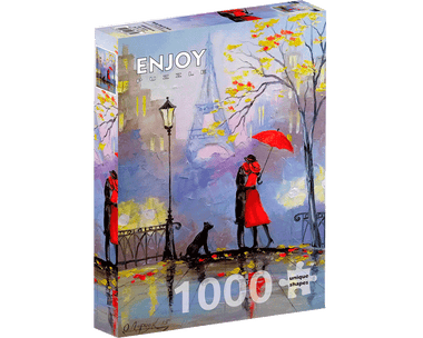 Día Lluvioso en París: Rompecabezas 1000 Piezas. Marca Enjoy Puzzle