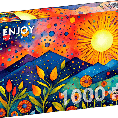 Lluvia al Atardecer: Rompecabezas 1000 Piezas. Marca Enjoy Puzzle