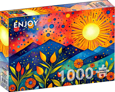 Lluvia al Atardecer: Rompecabezas 1000 Piezas. Marca Enjoy Puzzle