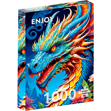 Dragón Azul: Rompecabezas 1000 Piezas Enjoy Puzzle