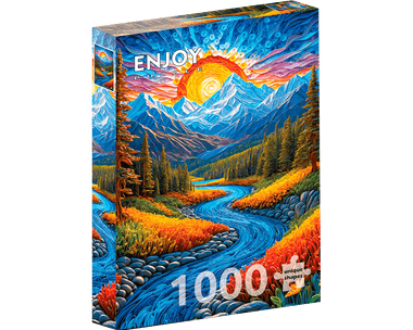 Paisaje al Atardecer: : Rompecabezas 1000 Piezas. Marca Enjoy Puzzle
