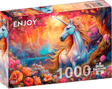 Unicornio Encantado: Rompecabezas 1000 Piezas. Marca Enjoy Puzzle