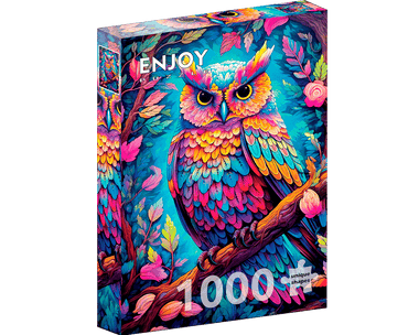 Búho de Colores: Rompecabezas 1000 Piezas Enjoy Puzzle