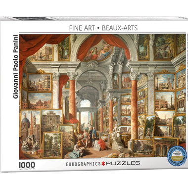 Paolo Panini- Galería de Vistas de Roma Moderna Rompecabezas de 1000 Piezas. Marca Eurographics