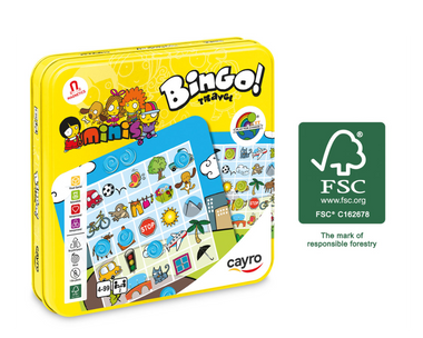 Bingo Travel (Bingo Práctico de Viaje) Caja Metálica Juego Marca Cayro