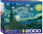 Rompecabezas La Noche Estrellada: Vincent Van Gogh 2000 Piezas. Marca Eurographics