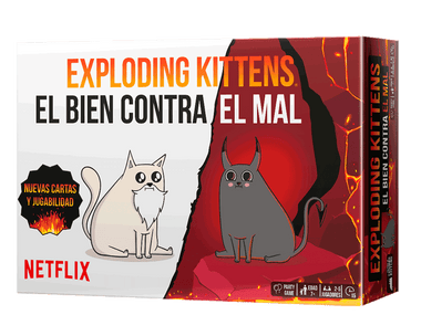 Juego de Mesa ORIGINAL Gatitos Explosivos El Bien contra el Mal (Exploding Kittens Good vs Evil) En Español.