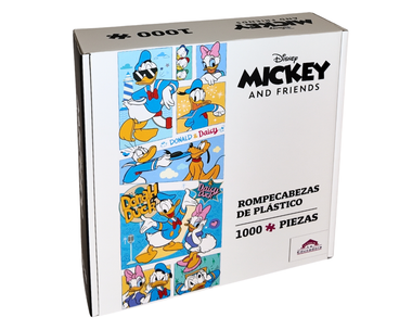 Rompecabezas Panorámico Donald Y Daisy Disney 1000 Piezas De Plástico