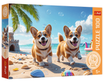 Perritos en la Arena Rompecabezas de 100 Piezas Trefl