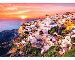 Puesta de Sol sobre Santorini. Rompecabezas 1000 piezas. Marca Trefl