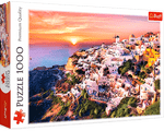 Puesta de Sol sobre Santorini. Rompecabezas 1000 piezas. Marca Trefl