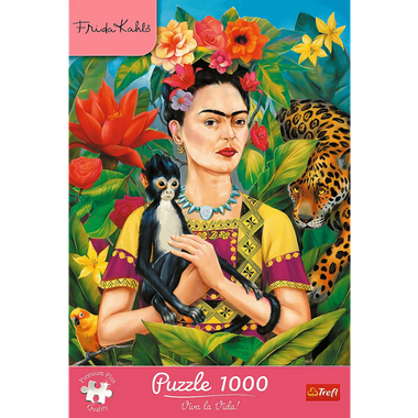 Rompecabezas Frida Kahlo- Retrato en la Jungla. 1000 Piezas Marca Trefl