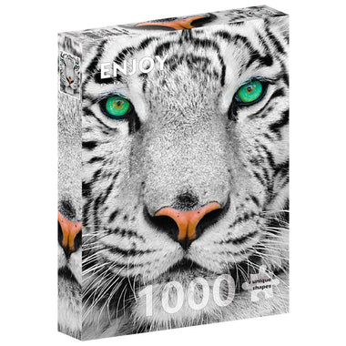 Tigre Blanco Siberiano: Rompecabezas 1000 Piezas. Marca Enjoy Puzzle