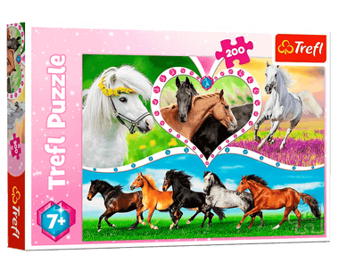 Rompecabezas Caballos a Galope. 200 Piezas. Marca Trefl
