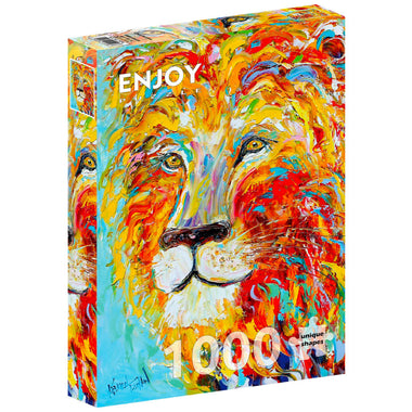 León Colorido: Rompecabezas 1000 Piezas. Marca Enjoy Puzzle