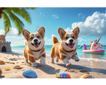 Perritos en la Arena Rompecabezas de 100 Piezas Trefl