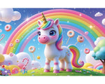 Rompecabezas Unicornio con Arcoíris y Dulces 60 Piezas Marca Trefl