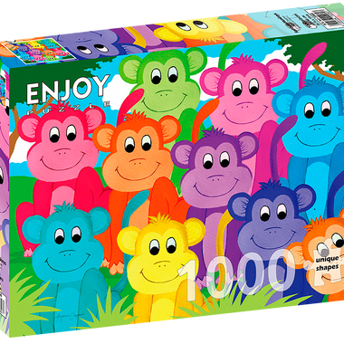 Changuitos Arcoíris: Rompecabezas 1000 Piezas. Marca Enjoy Puzzle