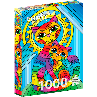 Gato y Gatito Inseparables: Rompecabezas 1000 Piezas. Marca Enjoy Puzzle