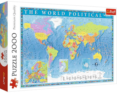 Rompecabezas Mapa Político del Mundo. 2000 Piezas Marca Trefl