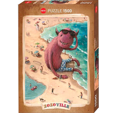 Rompecabezas Zozoville Chico en la Playa 1500 Piezas. Marca Heye