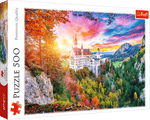 Rompecabezas Vista del Castillo Neuschwanstein, Alemania 500 Piezas. Marca Trefl