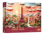 Rompecabezas Torre Eiffel Efecto 3D. 1000 Piezas Marca Trefl