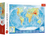 Rompecabezas Mapa Físico del Mundo. 4000 Piezas Marca Trefl