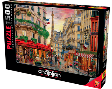 Rompecabezas David Mclean - Cafe Eiffel: 1500 piezas Marca Anatolian