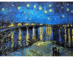Rompecabezas Van Gogh - Noche Estrellada sobre el Ródano 150 Piezas Miniatura