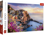 Rompecabezas Vista de Manarola, Italia. 1500 Piezas Marca Trefl